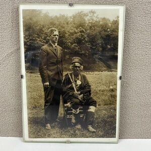 Harmon Percy Marble 1915‎ 5x7 Sepia Photo Jim Crow Last Blanket Native American